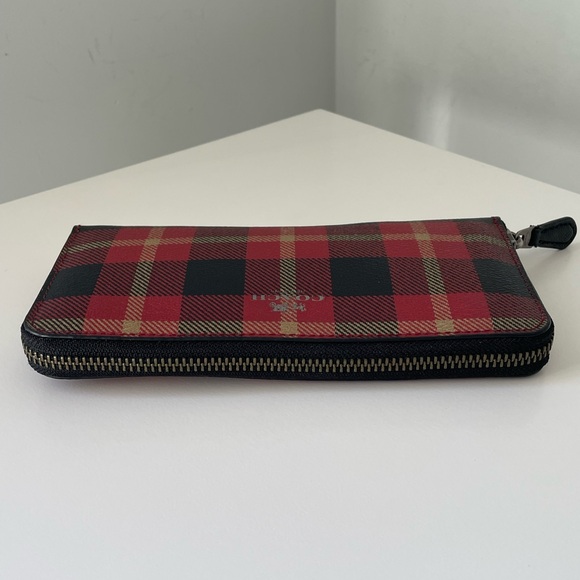 Coach Plaid Medium Zip Wallet - Picture 5 of 9
